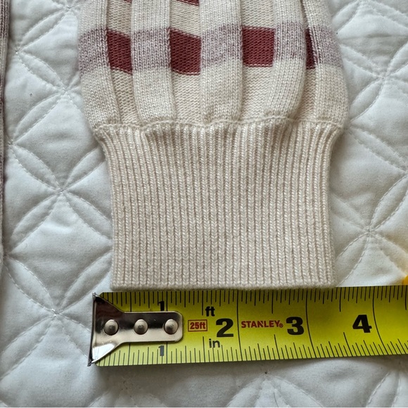 NWT LOFT Gingham Crewneck Pullover Long Sleeve Sweater Beige Rust - Size M - Picture 8 of 12